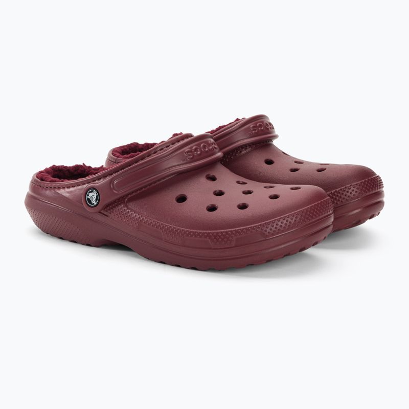 Шльопанці Crocs Classic Lined Clog бордо 5