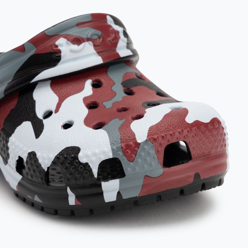 Шльопанці дитячі Crocs Classic Camo Clog Toddler black/red 8