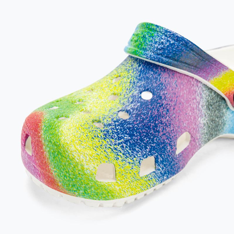 Дитячі шльопанці Crocs Classic Spray Dye білий/мульти дитячі шльопанці 8