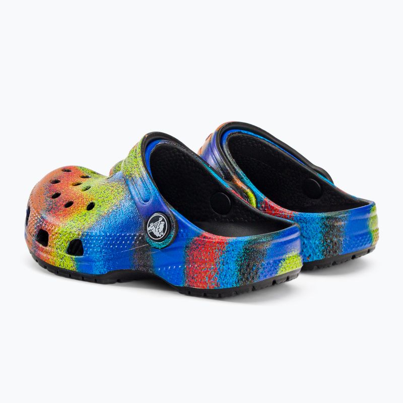 Шльопанці дитячі Crocs Classic Spray Dye Clog T black/multi 4