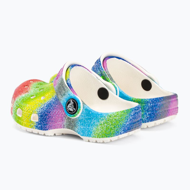 Шльопанці дитячі Crocs Classic Spray Dye Clog T white/multi 4