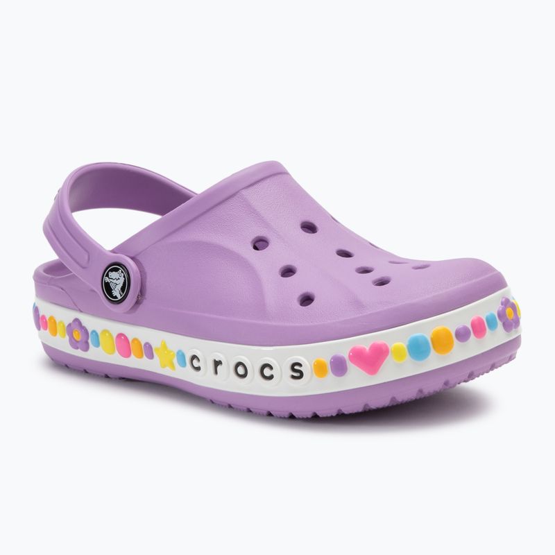 Шльопанці дитячі Crocs Bayaband Charm Band Clogs orchid 2
