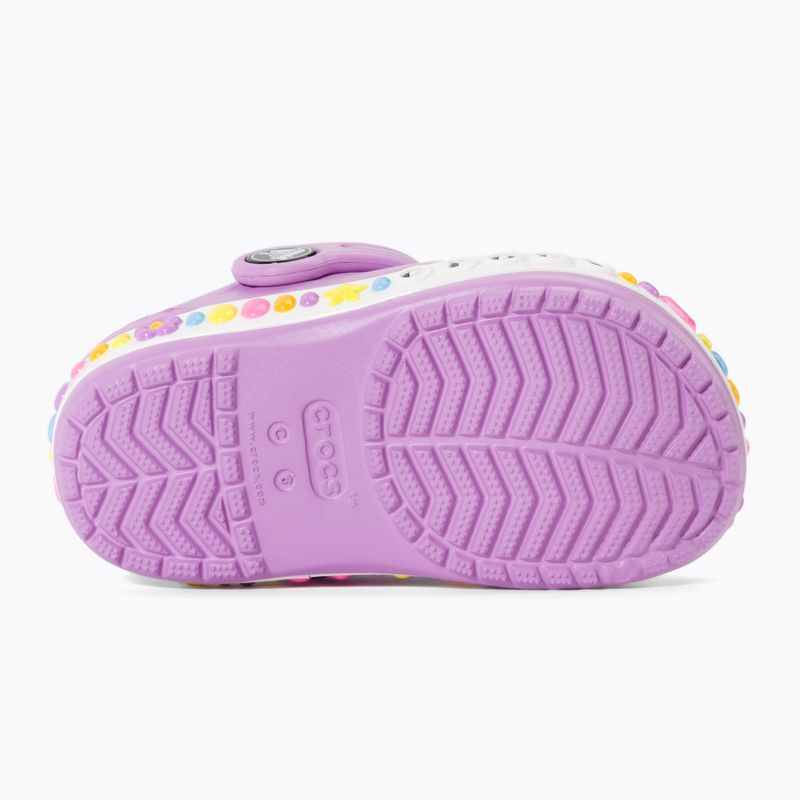 Шльопанці дитячі Crocs Bayaband Charm Band Clog Toddler orchid 5