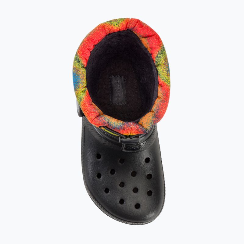 Снігоступи дитячі Crocs Classic Lined Спрей Dye Boot Kids black/multi 5