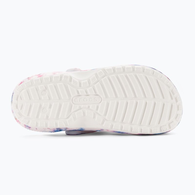 Жіночі шльопанці Crocs Classic на підкладці Tie Dye Clog бордо/мульти 6