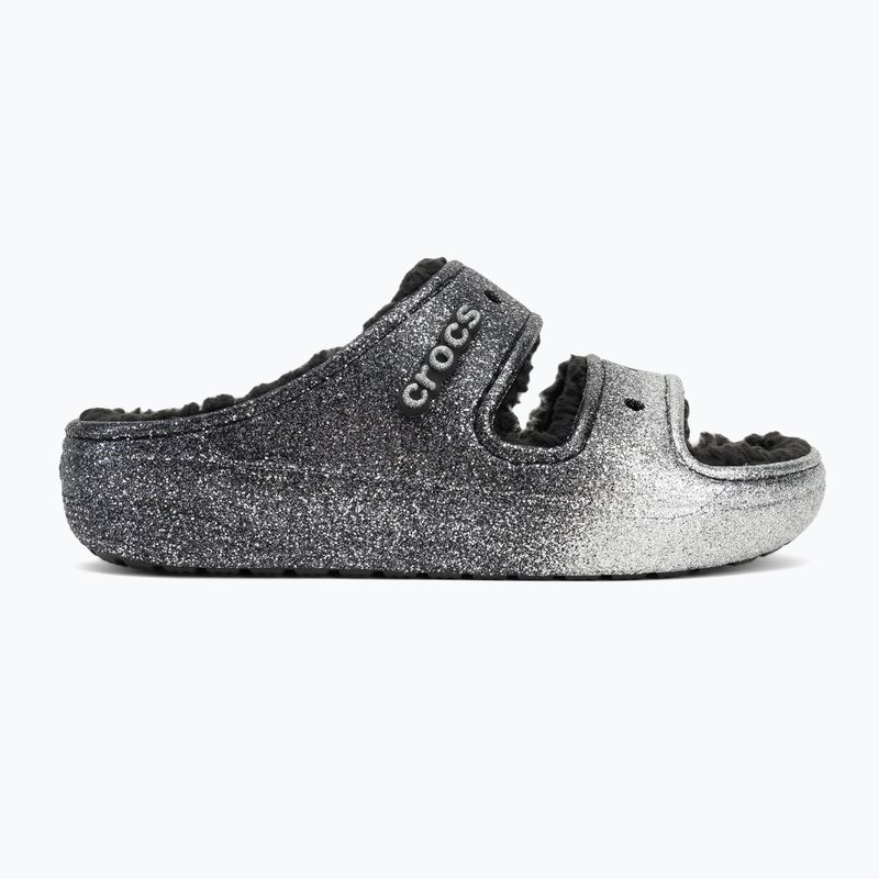 Шльопанці Crocs Classic Cozzzy Glitter Sandal black/silver 2