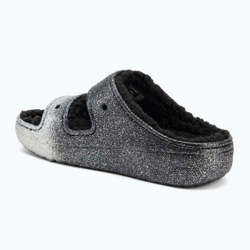 Шльопанці Crocs Classic Cozzzy Glitter Sandal black/silver 3