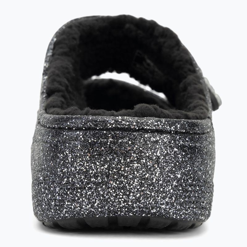 Шльопанці Crocs Classic Cozzzy Glitter Sandal black/silver 6