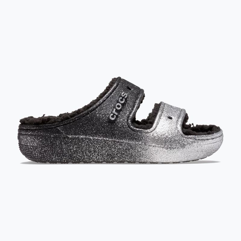 Шльопанці Crocs Classic Cozzzy Glitter Sandal black/silver 2