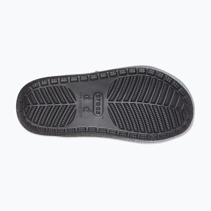 Шльопанці Crocs Classic Cozzzy Glitter Sandal black/silver 6