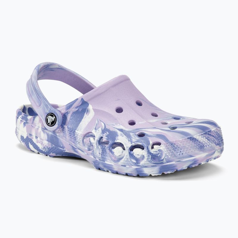 Шльопанці Crocs Baya Marbled Clog lavender/multi