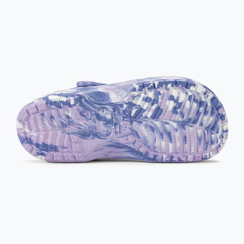 Шльопанці Crocs Baya Marbled Clog lavender/multi 5
