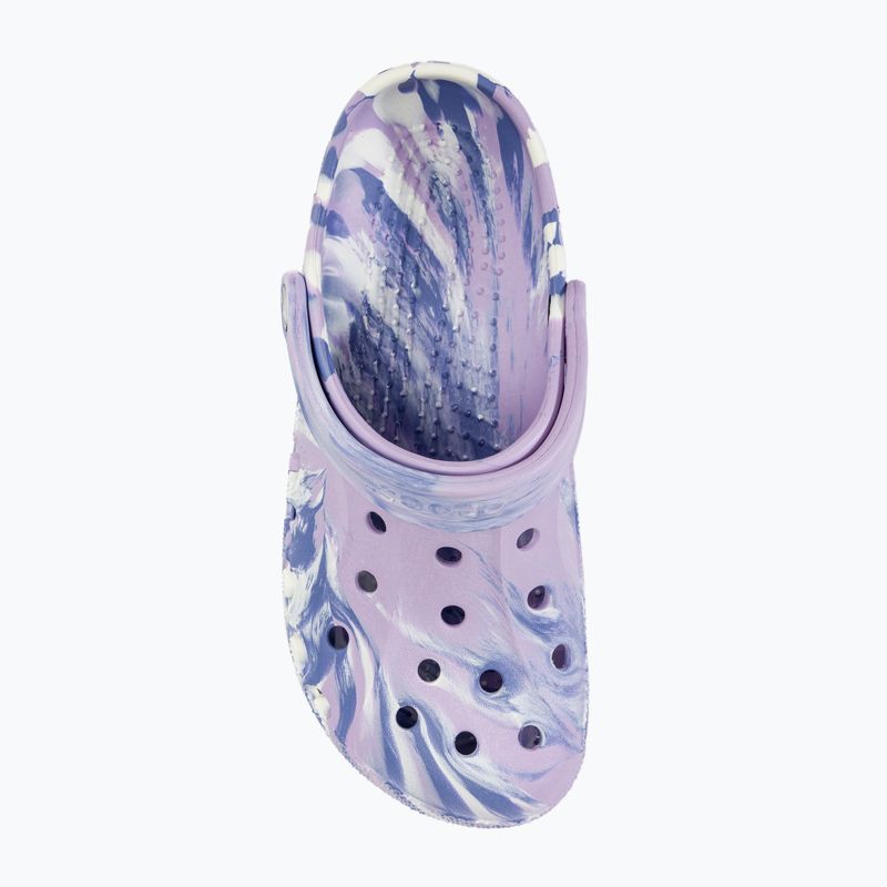 Шльопанці Crocs Baya Marbled Clog lavender/multi 6