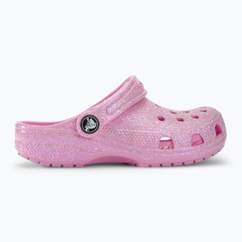 Дитячі шльопанці Crocs Classic Glitter Clog фламінго 3