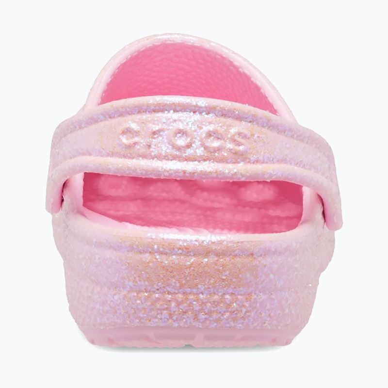 Дитячі шльопанці Crocs Classic Glitter Clog фламінго 13