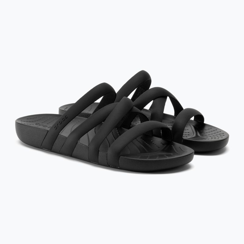 Жіночі босоніжки на ремінцях Crocs Splash чорний 4