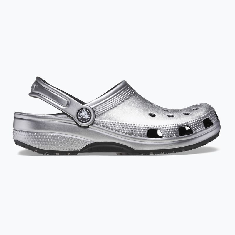 Шльопанці Crocs Classic сріблясті / металеві 10