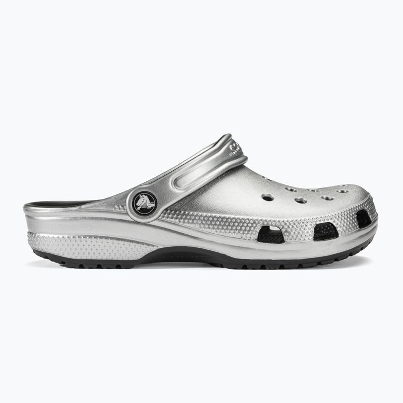 Шльопанці Crocs Classic сріблясті / металеві 3