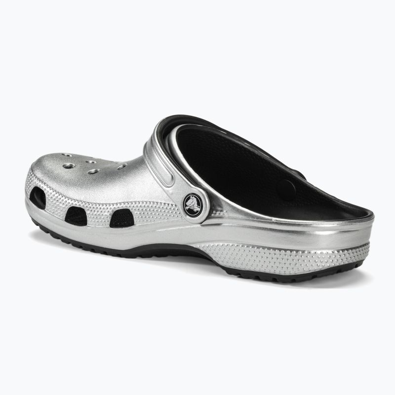 Шльопанці Crocs Classic сріблясті / металеві 4