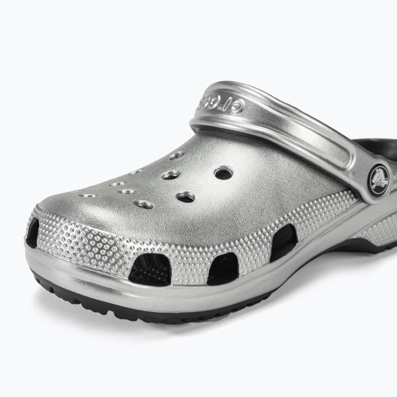 Шльопанці Crocs Classic сріблясті / металеві 8