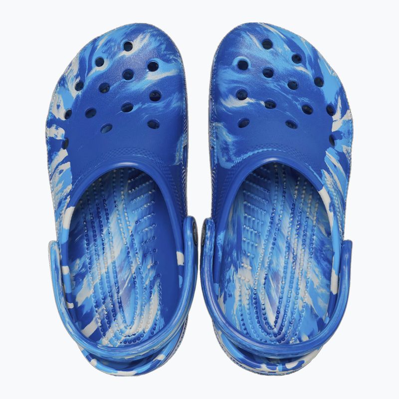Шльопанці Crocs Classic Marbled Clog сині на болтах/мульти-шльопанці 12