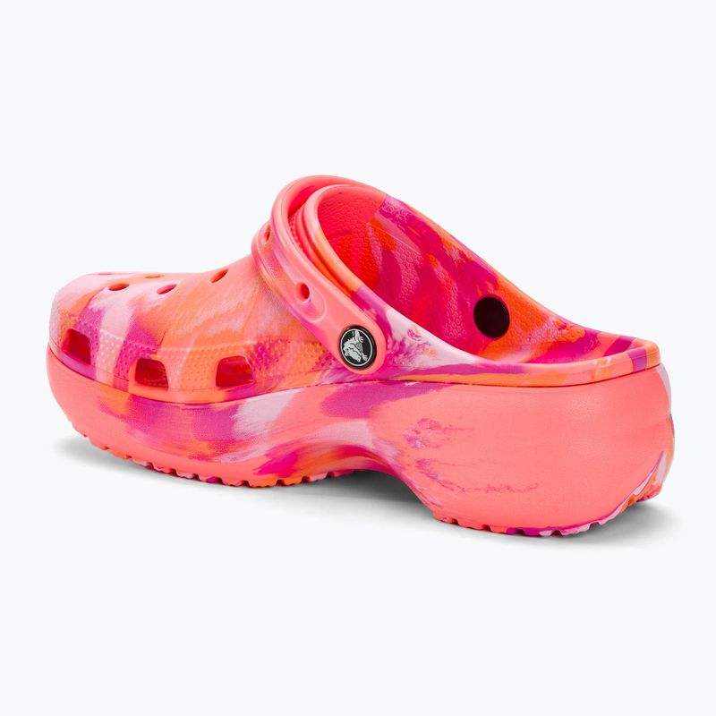 Жіночі шльопанці Crocs Classic Platform Marbled guava/multi 4