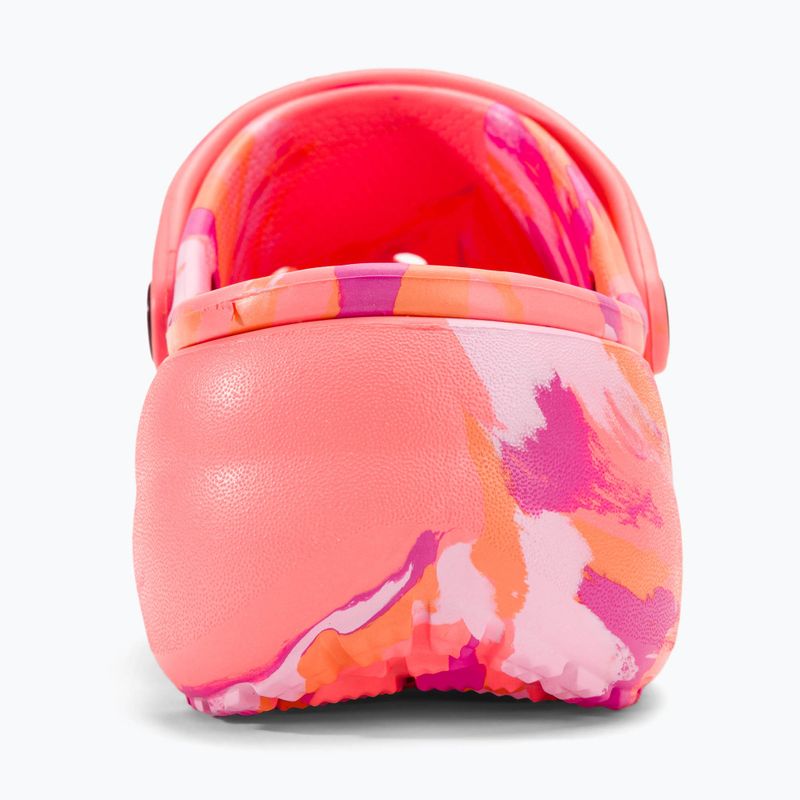 Жіночі шльопанці Crocs Classic Platform Marbled guava/multi 7