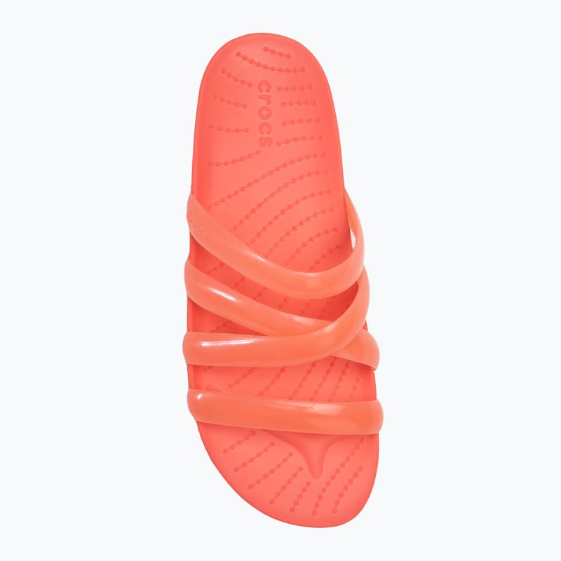 Шльопанці жіночі Crocs Splash Glossy Strappy neon watermelon 5