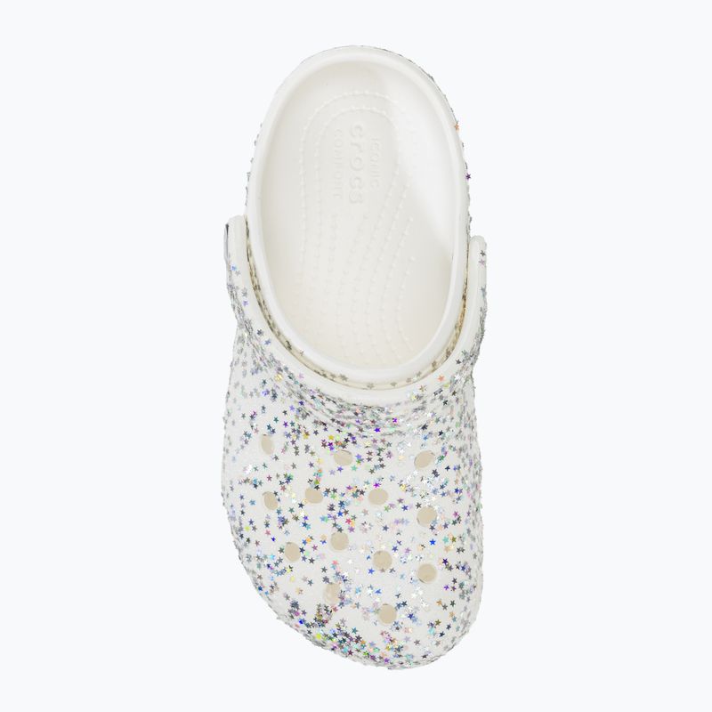 Дитячі шльопанці Crocs Classic Starry Glitter білі 6