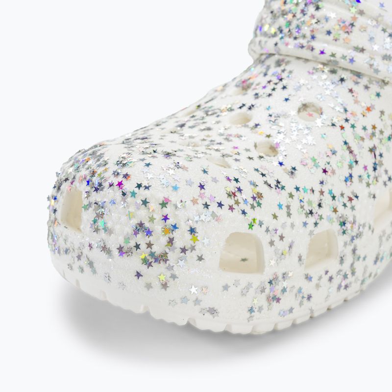 Дитячі шльопанці Crocs Classic Starry Glitter білі 8
