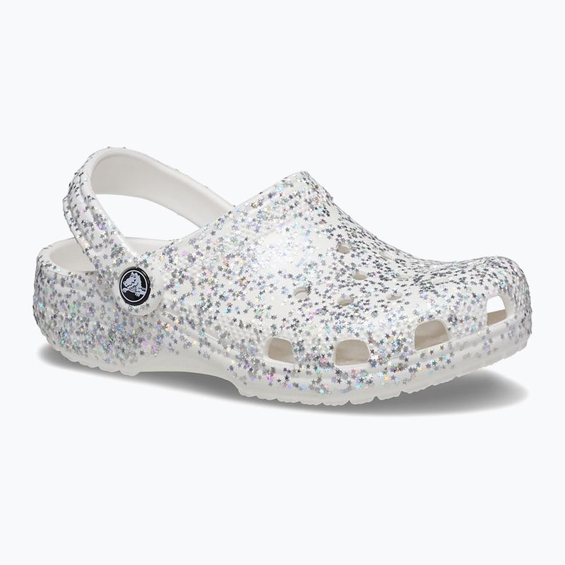 Дитячі шльопанці Crocs Classic Starry Glitter білі 9