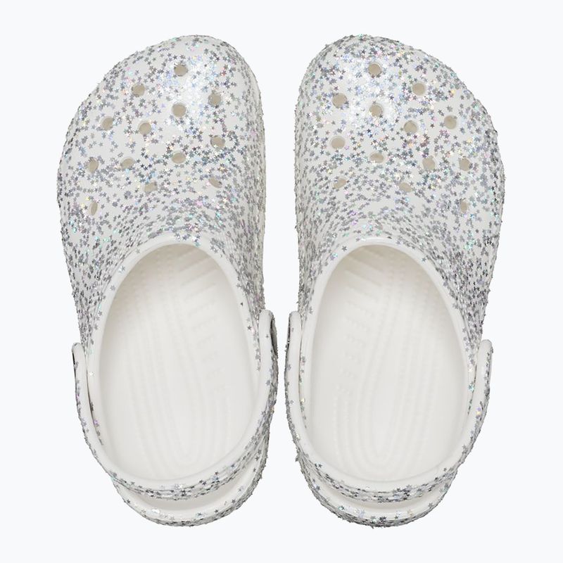 Дитячі шльопанці Crocs Classic Starry Glitter білі 12