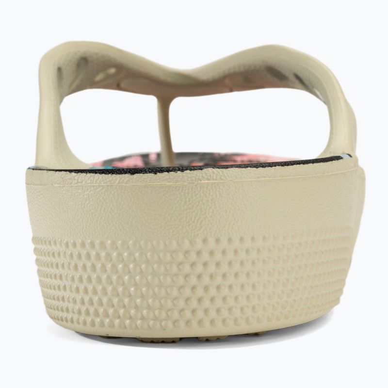 Жіночі шльопанці Crocs на класичній платформі Retro Resort кістка/мульти 6