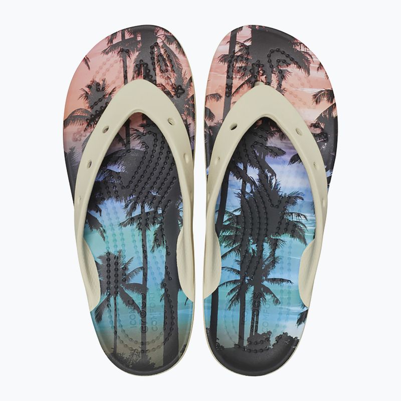Жіночі шльопанці Crocs на класичній платформі Retro Resort кістка/мульти 11