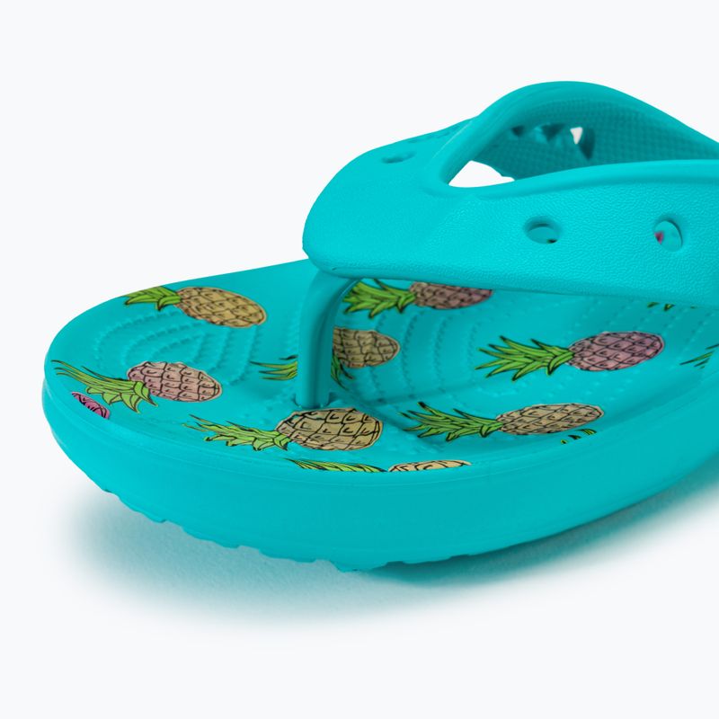 В'єтнамки жіночі Crocs Baya II Graphic Flip digital aqua/multi 7