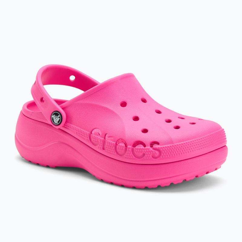 Шльопанці Crocs Baya Platform Clog electric pink 2