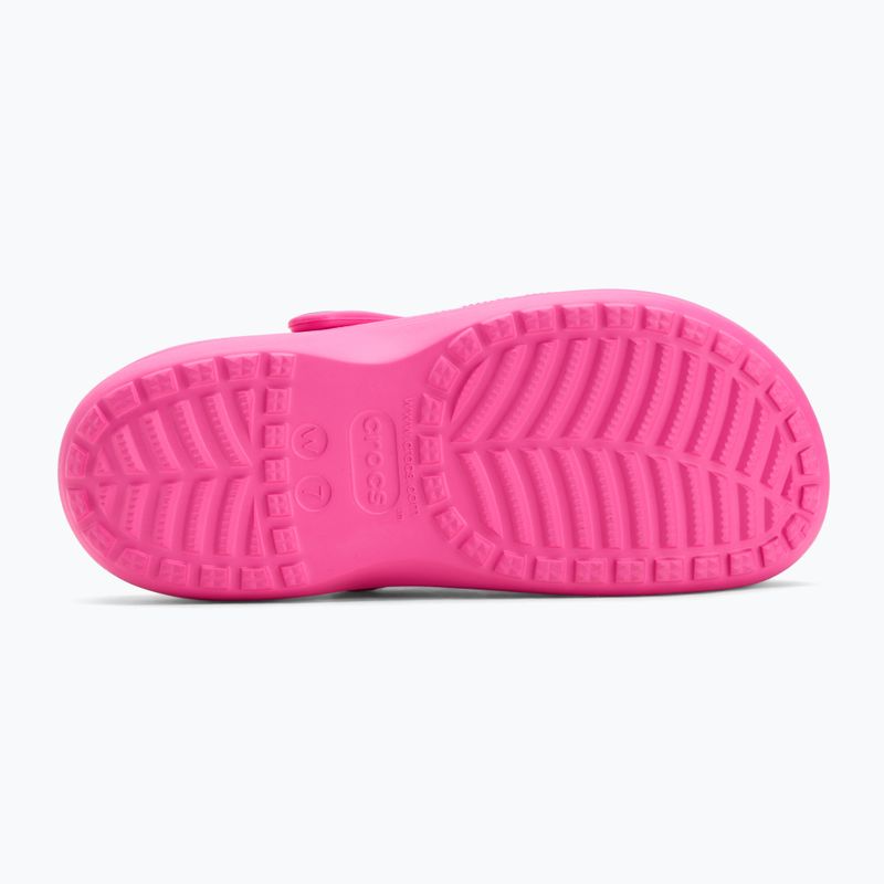 Шльопанці Crocs Baya Platform Clog electric pink 5