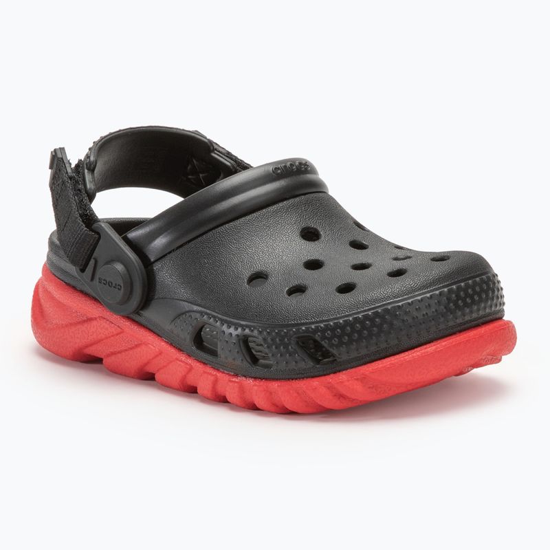 Шльопанці дитячі Crocs Duet Max II Clog Toddler black/varsity red 2