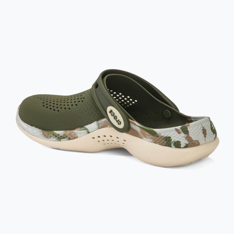 Шльопанці Crocs LiteRide 360 Marbled Clog армійські зелені/мульти 4