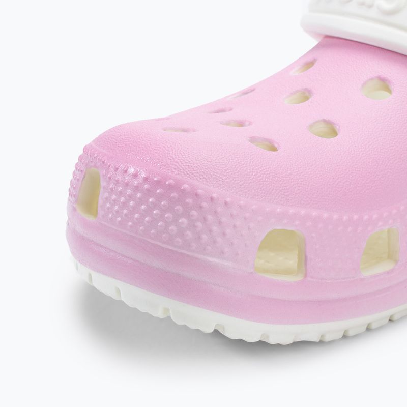 Дитячі шльопанці Crocs Classic Glow in the Dark фламінго 8