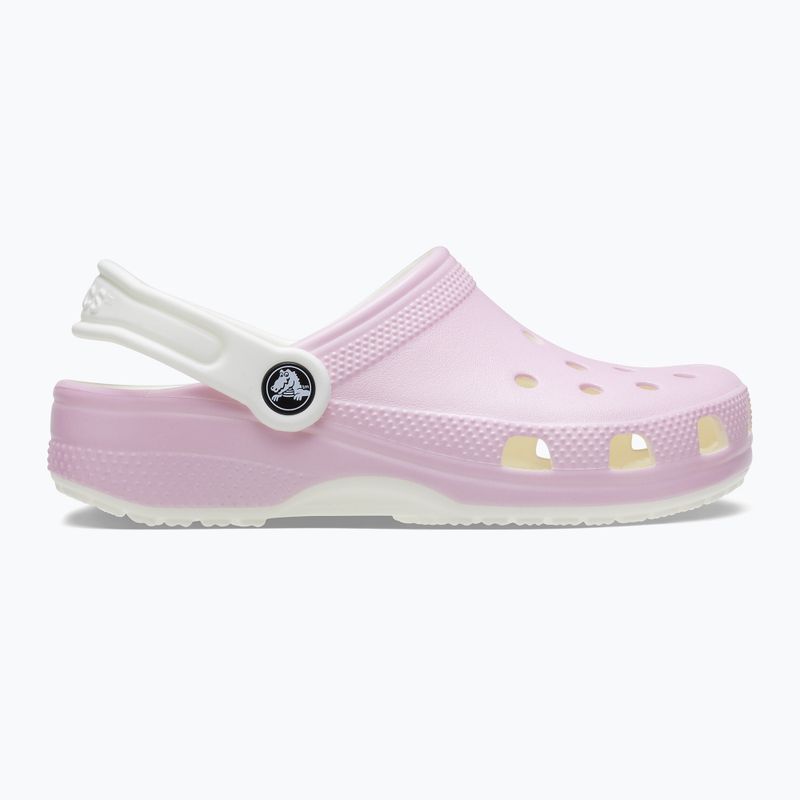 Дитячі шльопанці Crocs Classic Glow in the Dark фламінго 10