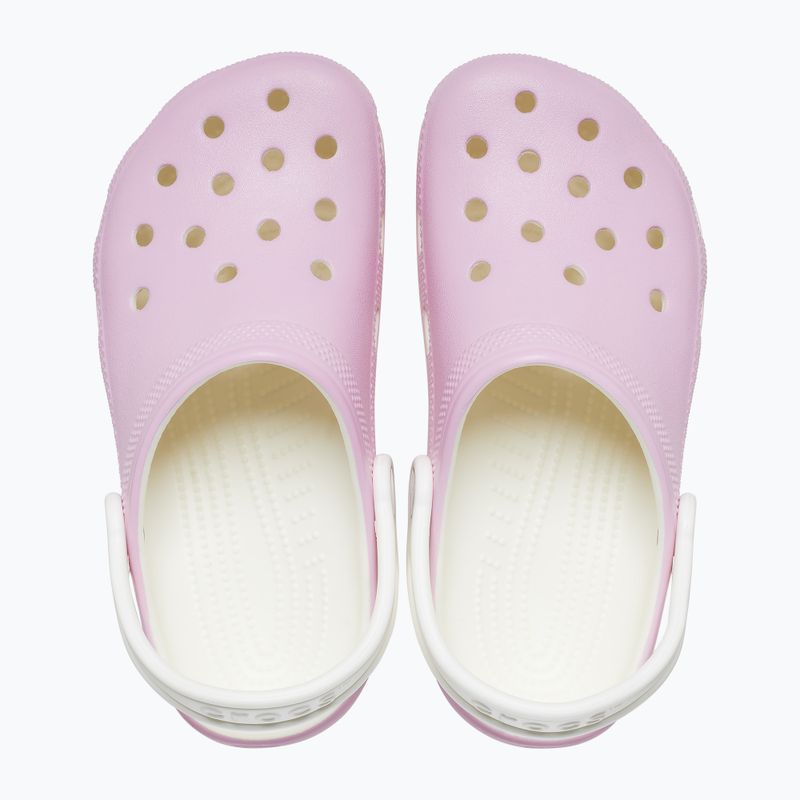 Дитячі шльопанці Crocs Classic Glow in the Dark фламінго 12
