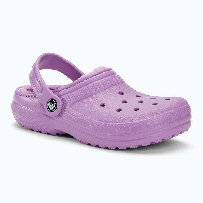 Дитячі шльопанці Crocs Classic Lined orchid 2