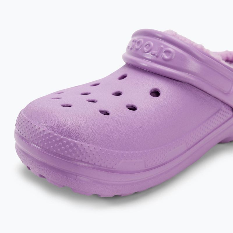 Дитячі шльопанці Crocs Classic Lined orchid 8