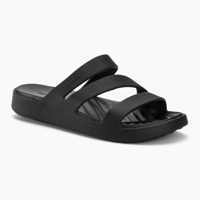 Шльопанці на ремінцях Crocs Getaway чорні