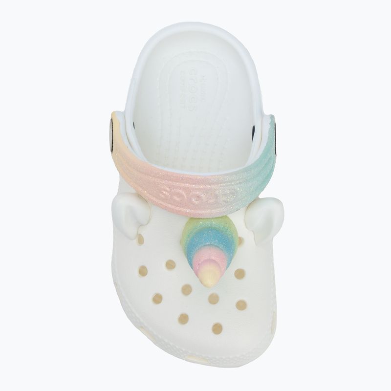 Шльопанці дитячі Crocs Classic IAM Rainbow Unicorn CgT chalk 6