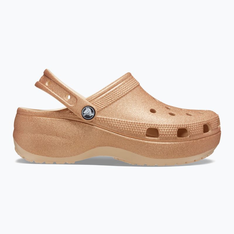 Шльопанці жіночі Crocs Classic Platform Glitter shitake 10