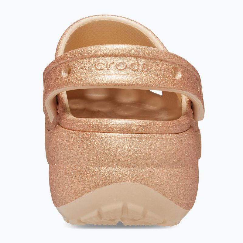 Шльопанці жіночі Crocs Classic Platform Glitter shitake 11