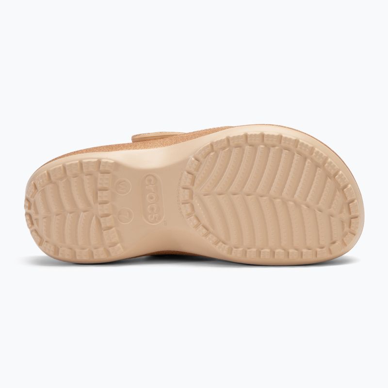 Шльопанці жіночі Crocs Classic Platform Glitter shitake 5