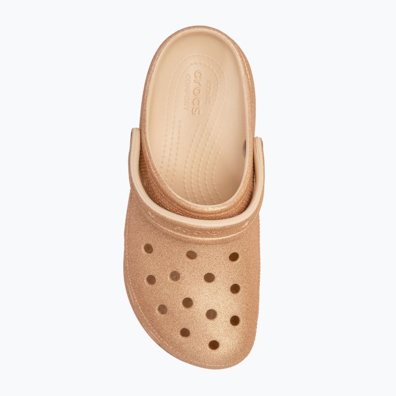 Шльопанці жіночі Crocs Classic Platform Glitter shitake 6